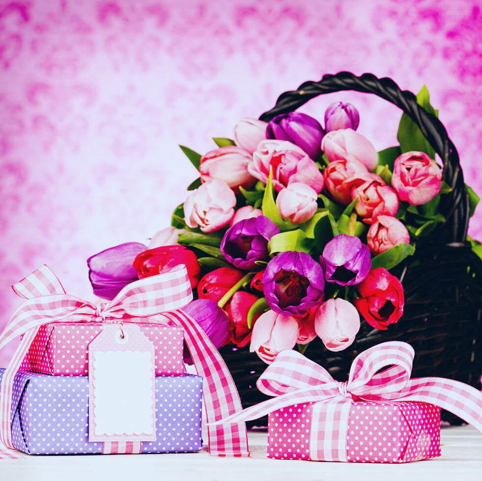 Flower Basket with Gifts